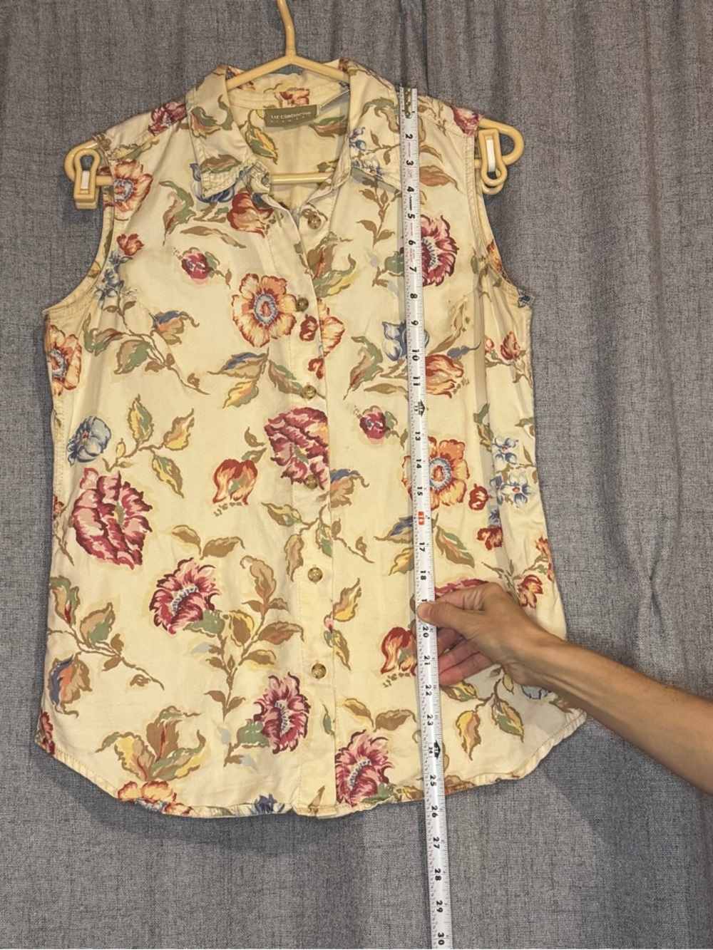 Vintage 90s Floral Button Up Blouse Cottagecore Liz Claiborne - Picture 5 of 9